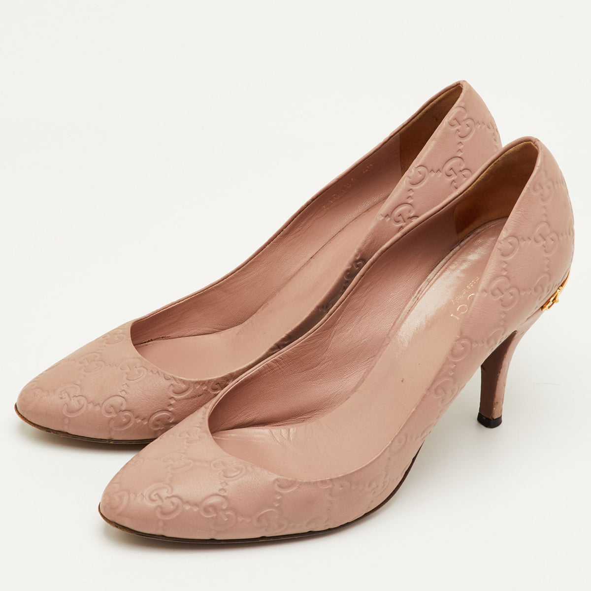 Gucci Horsebit Size 40 Pink Guccissima Leather Round Toe Pumps