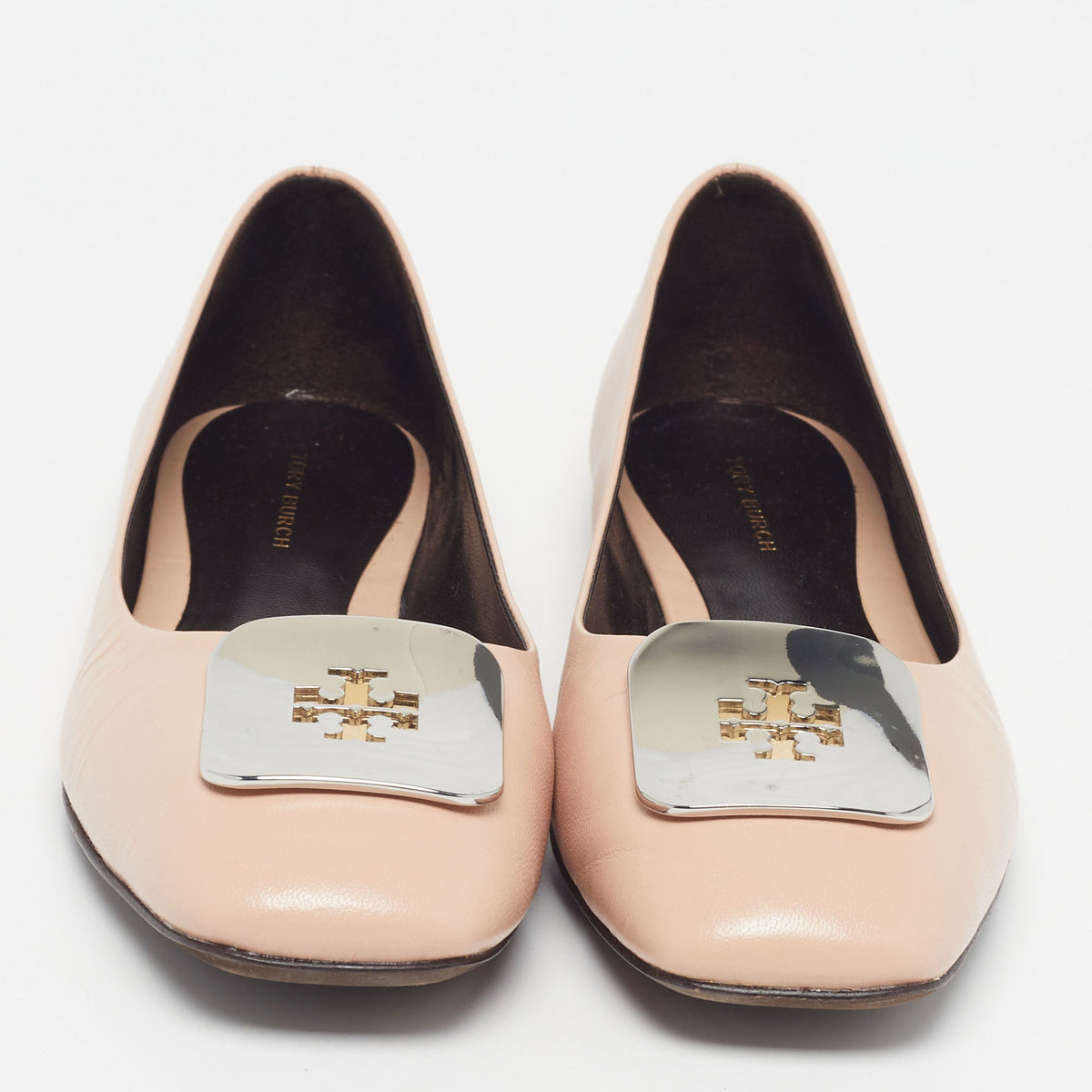 Tory Burch Georgia Size 38 Beige Leather Ballet Flats