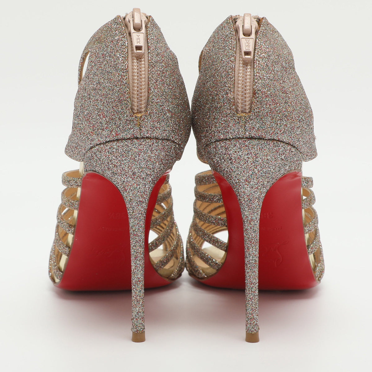Christian Louboutin Multibrida Size 38.5 Multicolor Glitter Pumps