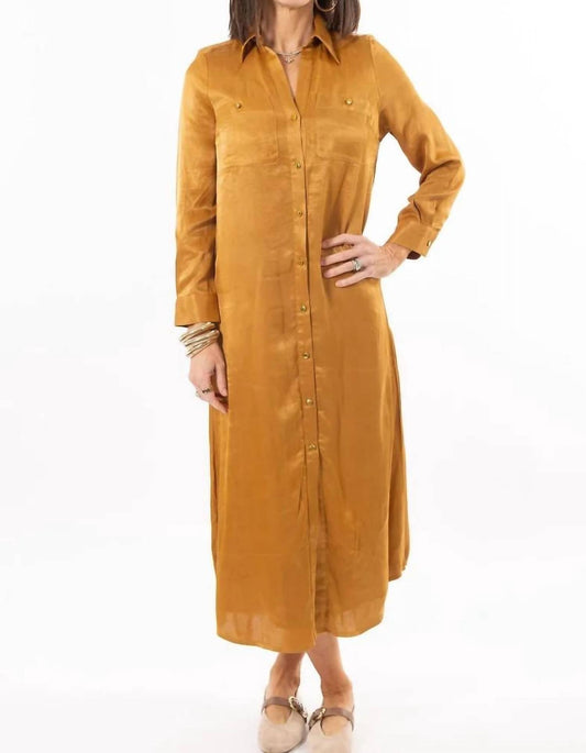 Harper Maxi Dress In Harvest Gold