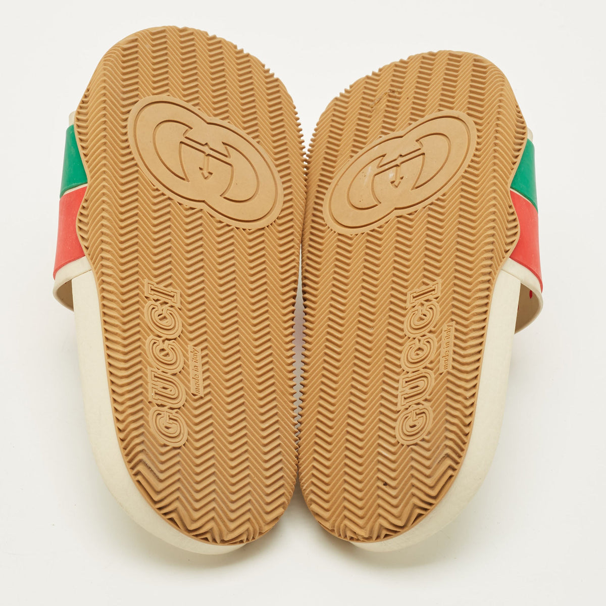Gucci GG Web Size 37 Multicolor Rubber Pool Slides