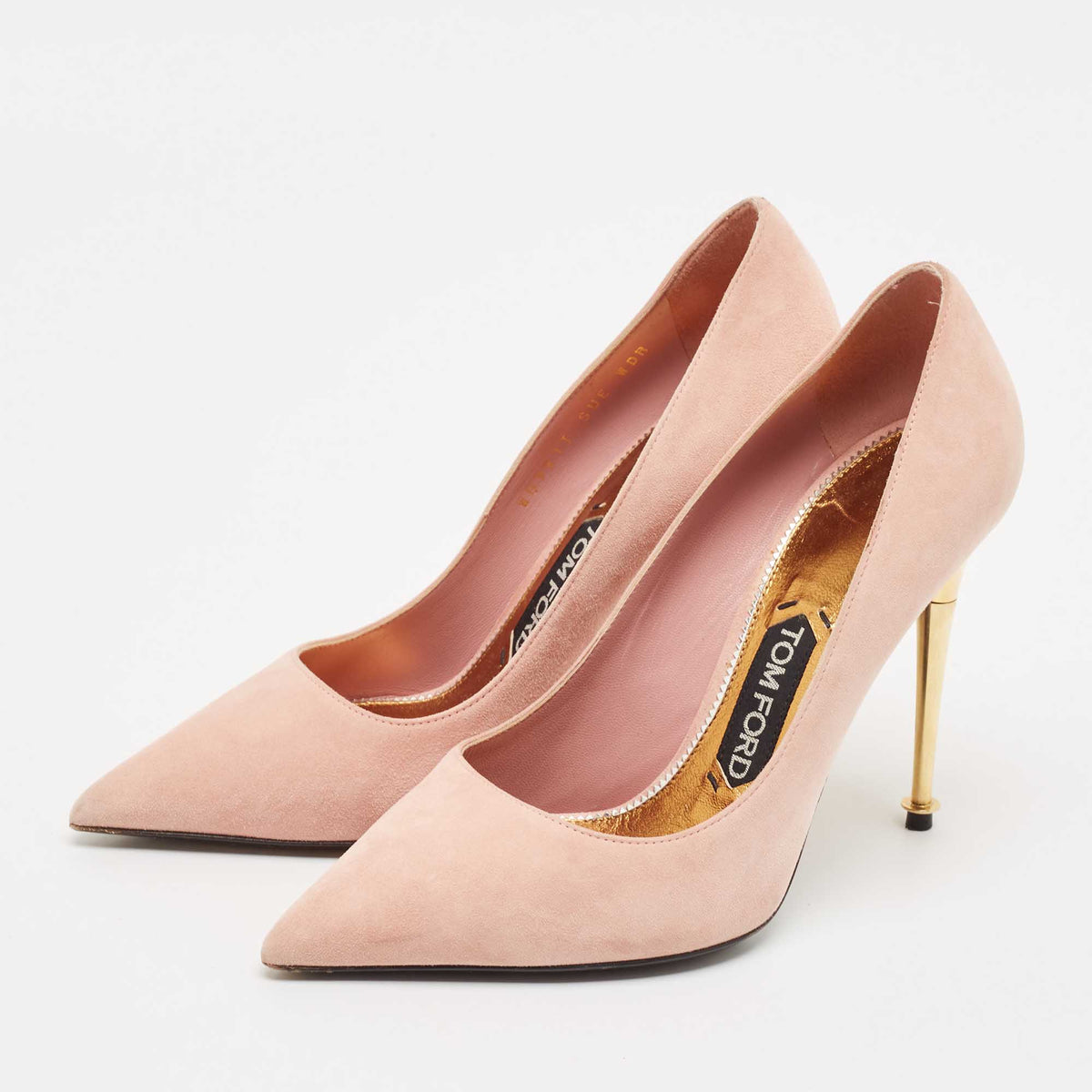 Tom Ford Light Pink Suede Pointed Toe Pumps Size 37
