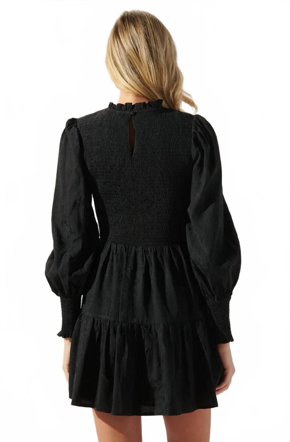 Elizabeth Smocked Dress In Black