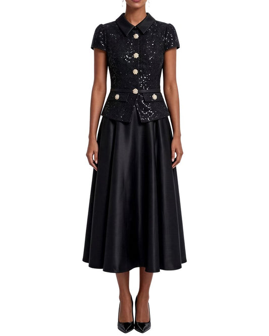 LINDA CHARM Midi Dress