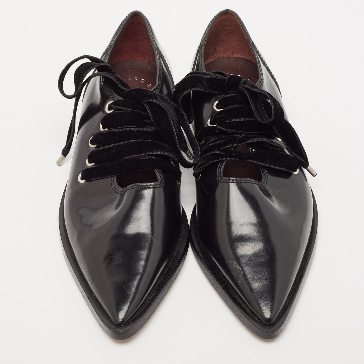 Marc Jacobs Black Patent Leather Derby Size 36.5