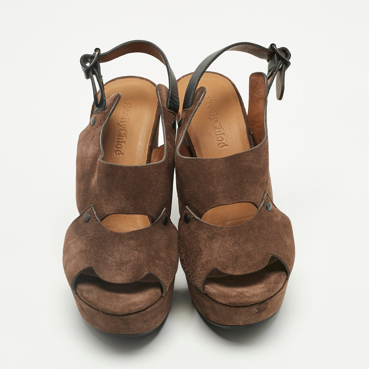 See by Chloe Size 38 Brown Suede Ankle Strap Sandals