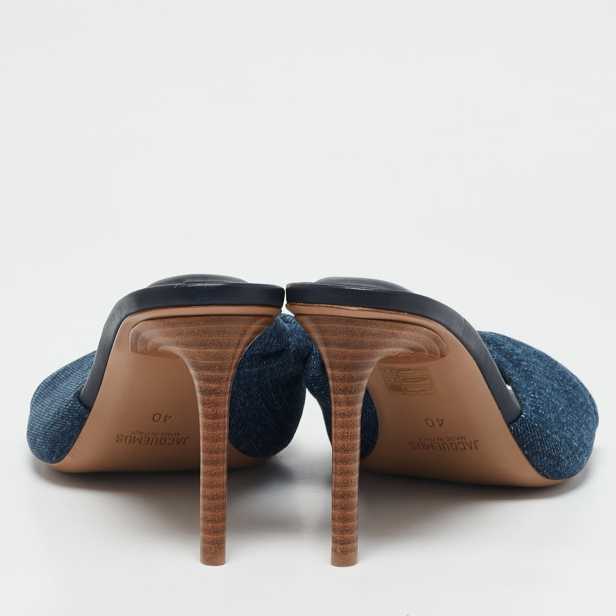 Jacquemus Blue Denim La Banana Slide Sandals Size 40