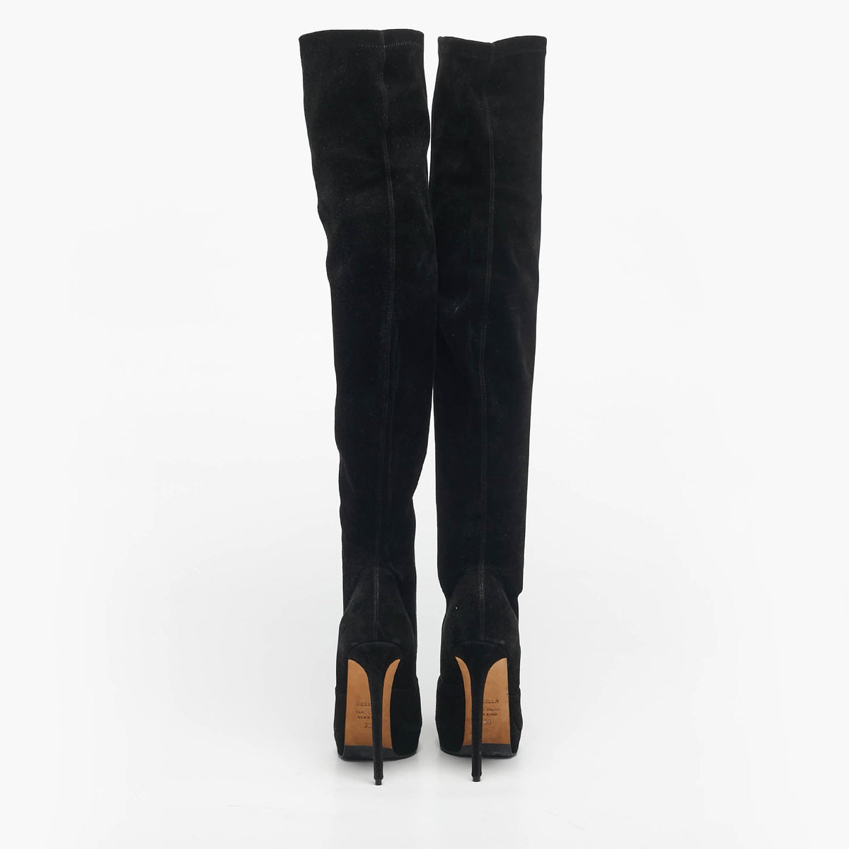 Le Silla Black Suede Over The Knee Boots Size 38