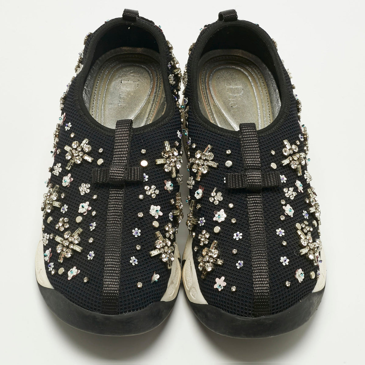 Dior Black Mesh Fusion Low Top Sneakers Size 39