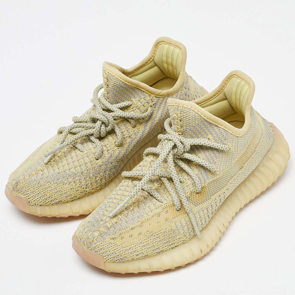 Yeezy x Adidas Two Tone Knit Fabric Boost 350 V2 Static Sneakers Size 36