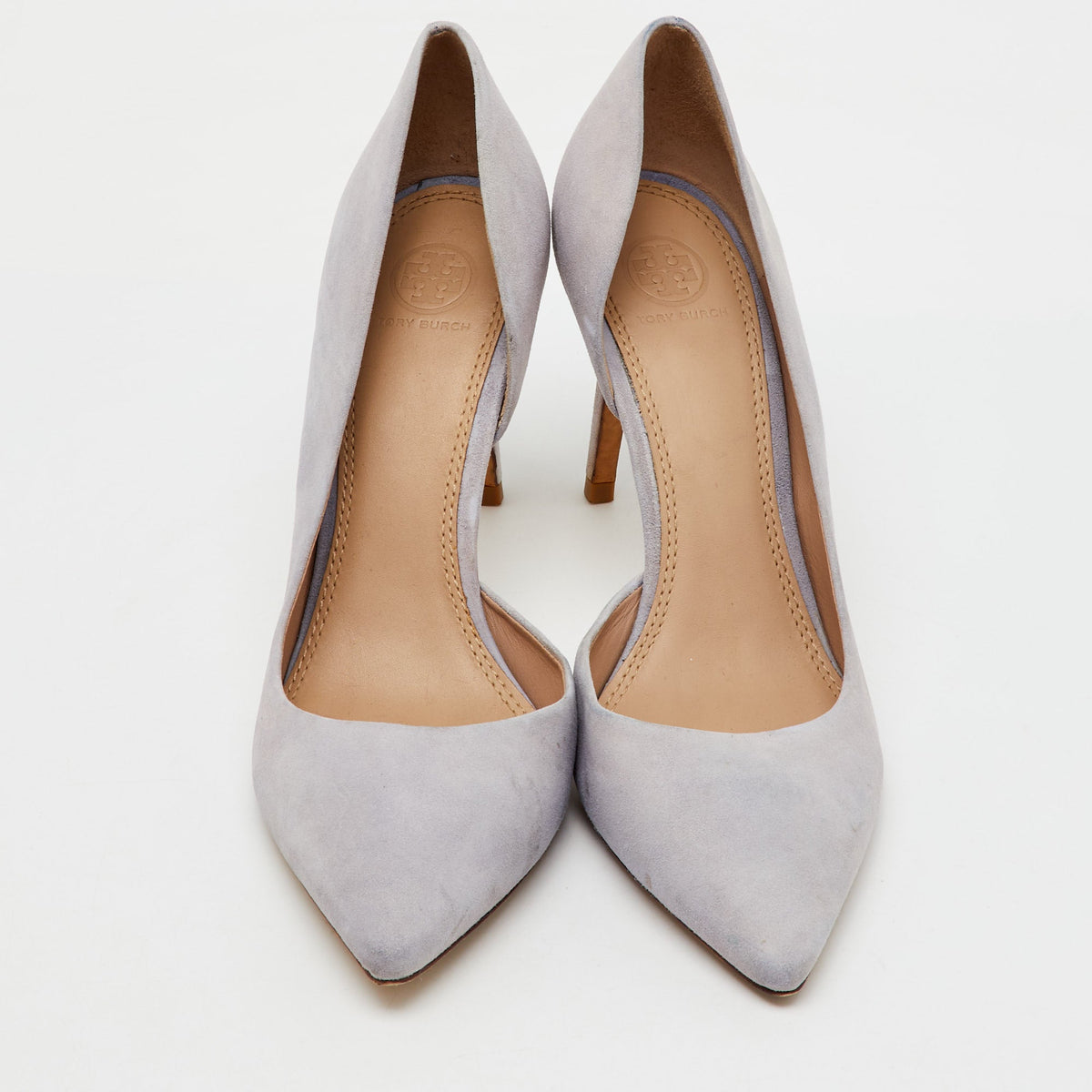 Tory Burch Light Lilac Suede Pointed Toe D'orsay Pumps Size 40