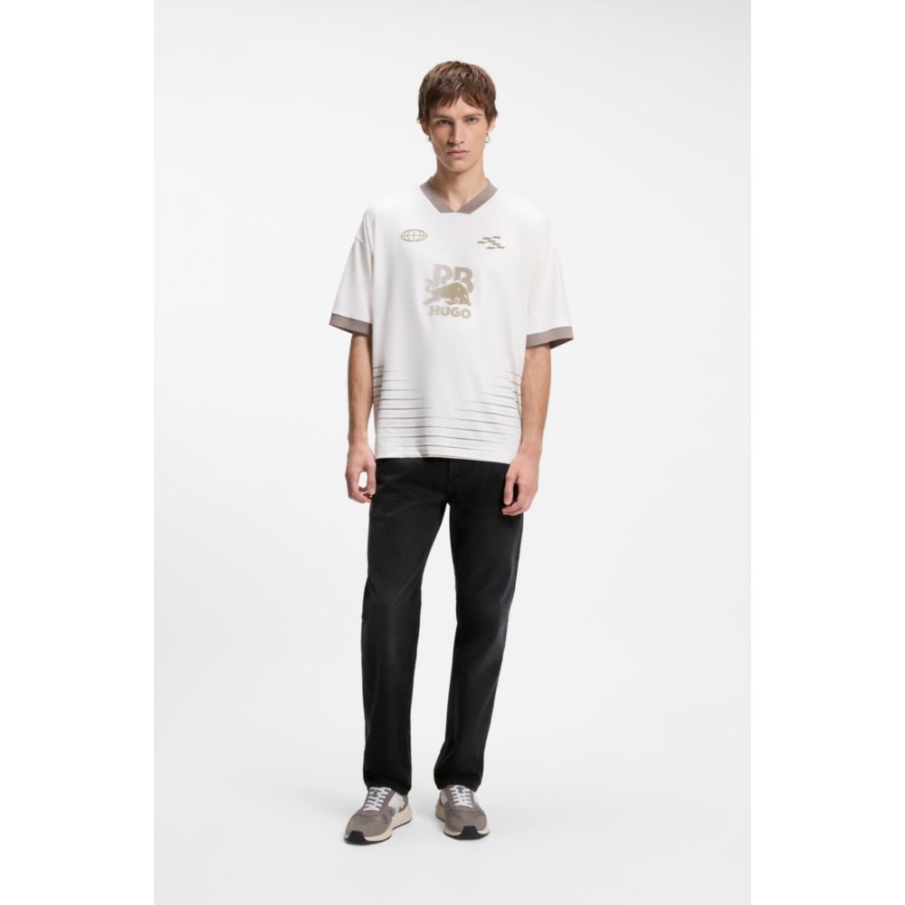 HUGO x RB regular-fit jeans in black denim