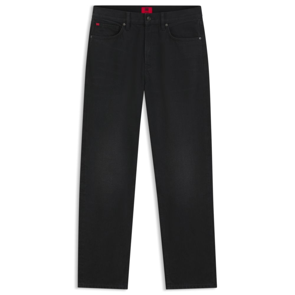 HUGO x RB regular-fit jeans in black denim