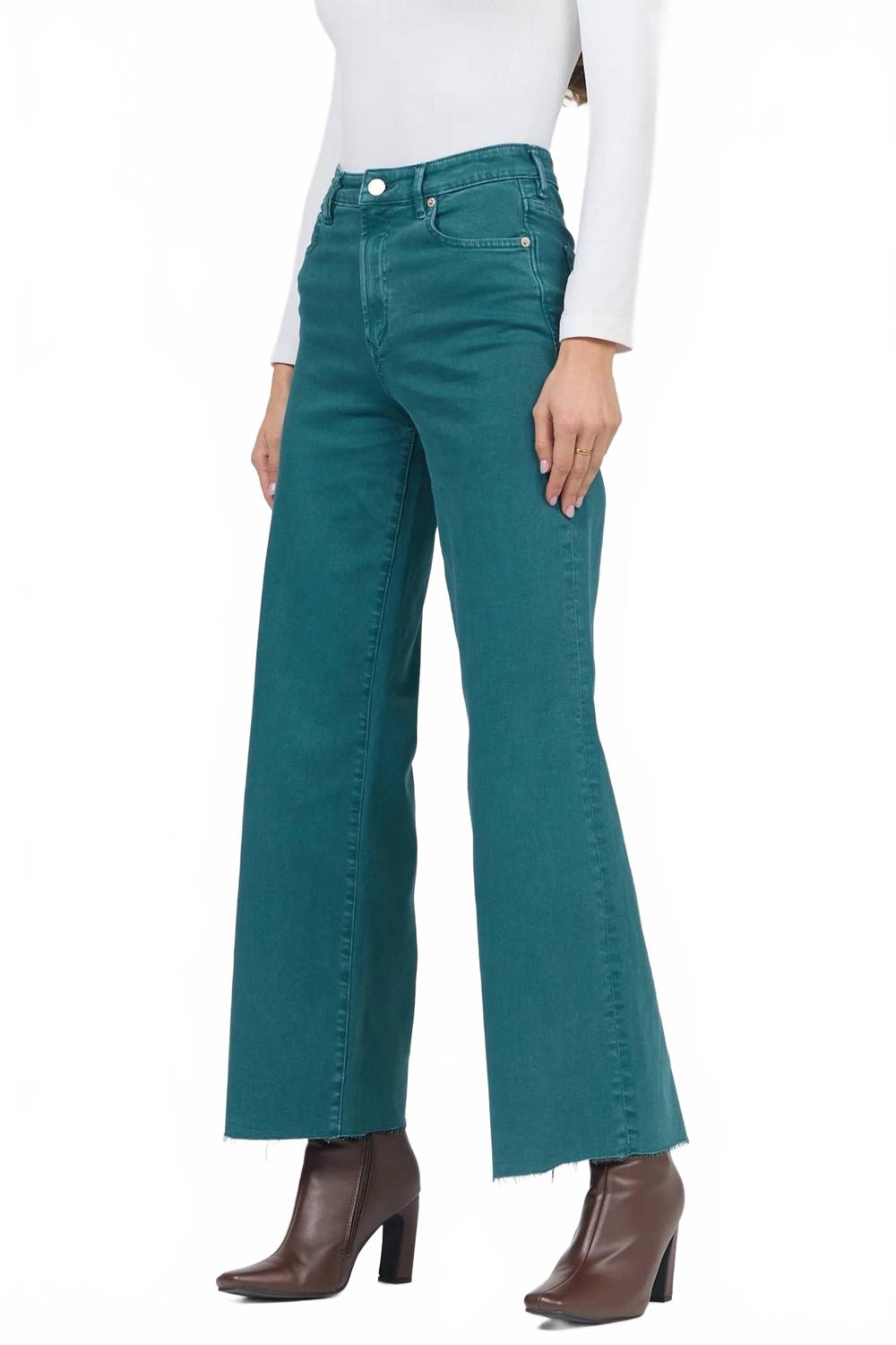 Iona High-Rise Wide-Leg Jeans In Mediterranea