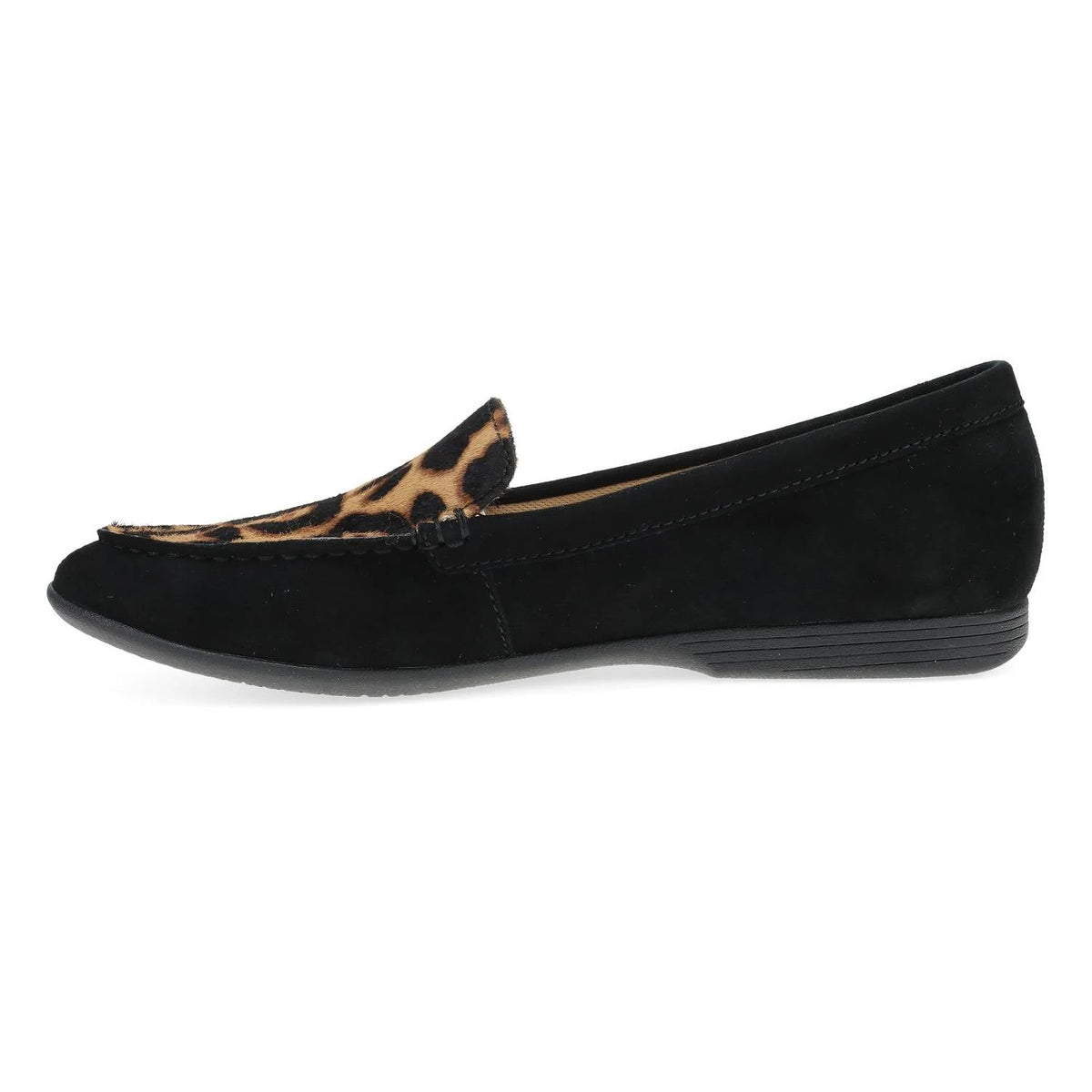 Women's Lorri Casual Loafer In Black/leopard Suede