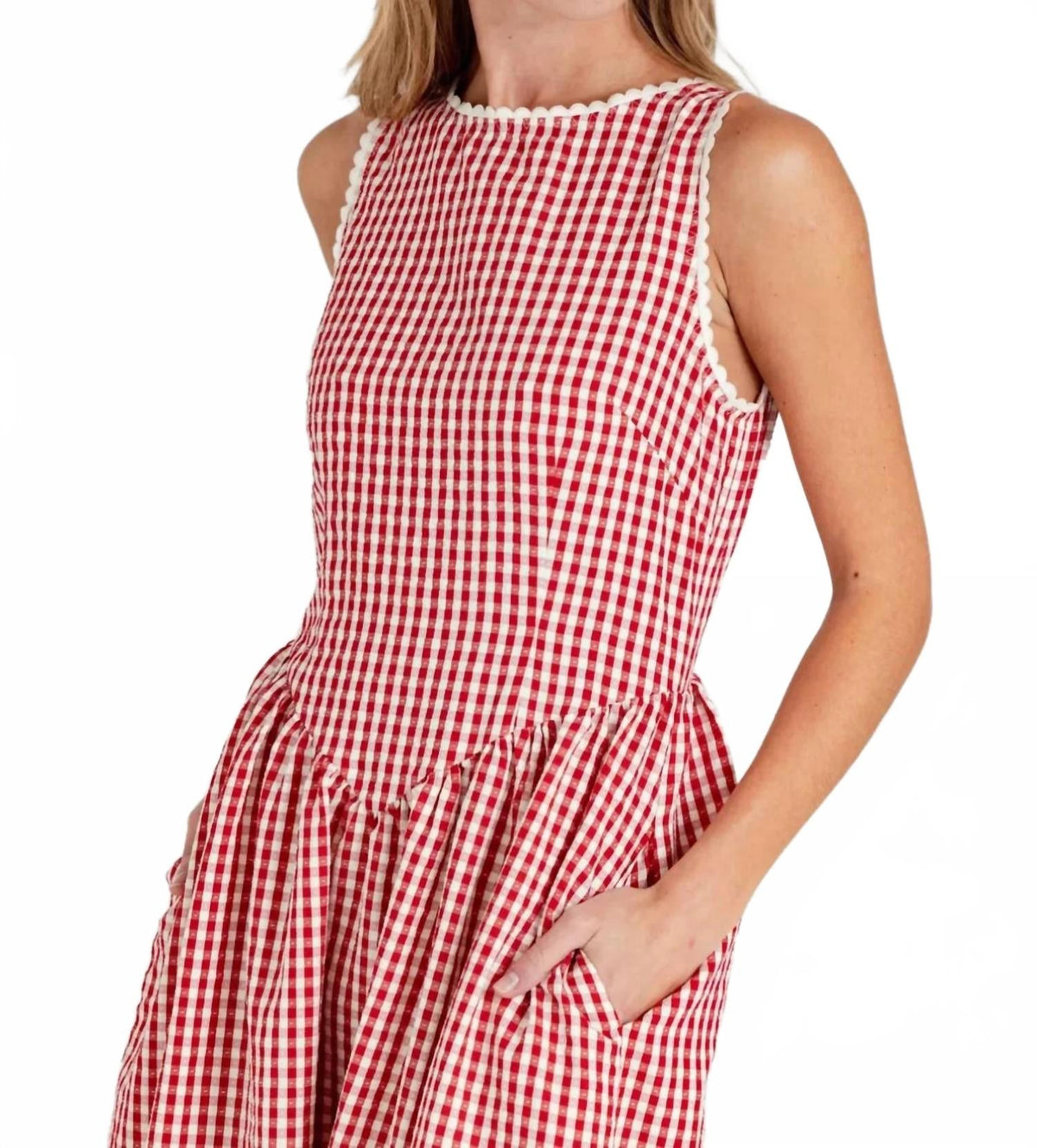 Paige Midi Dress In Montauk Gingham