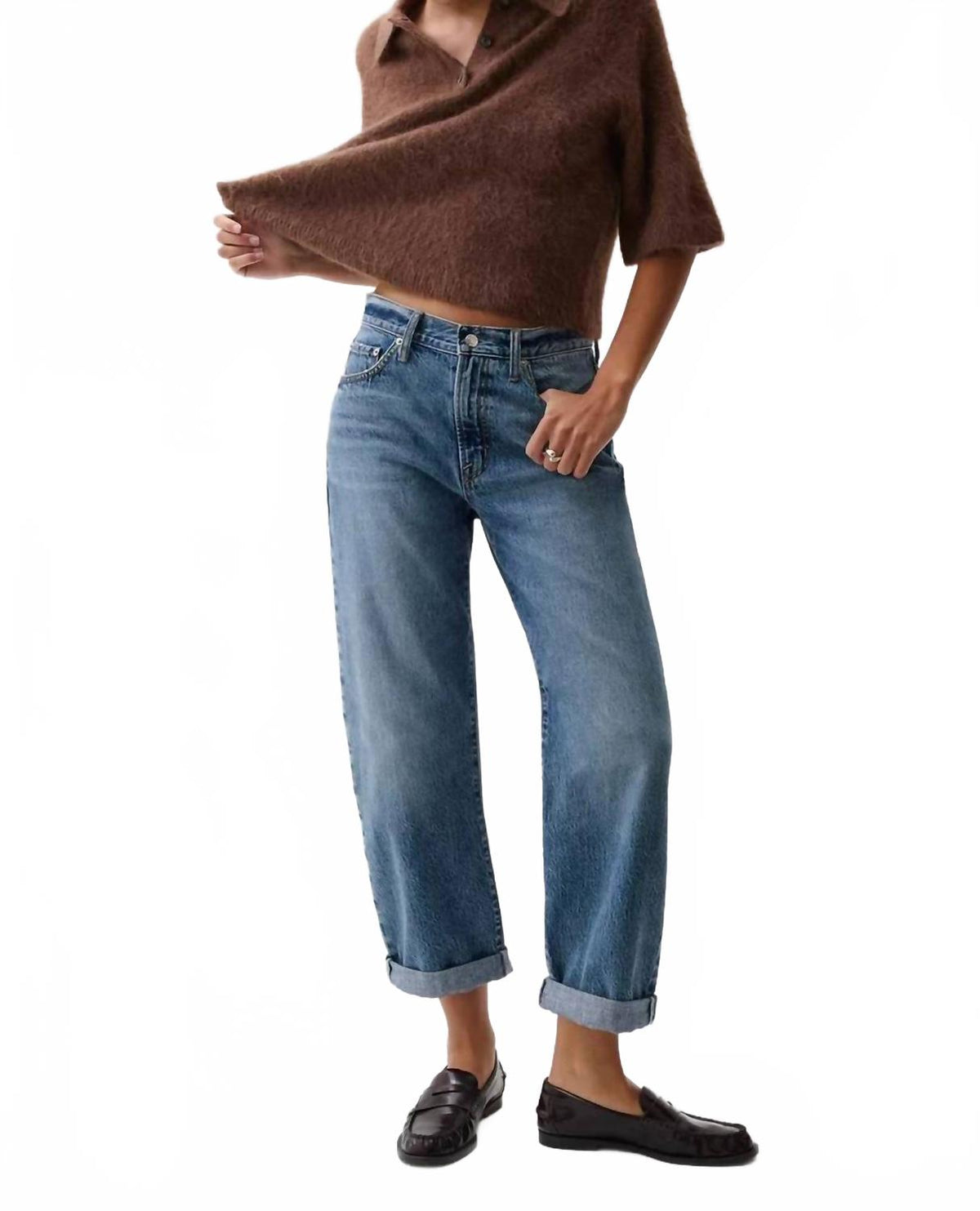 Donny Double Rolled Cuff Jeans In Wilcox