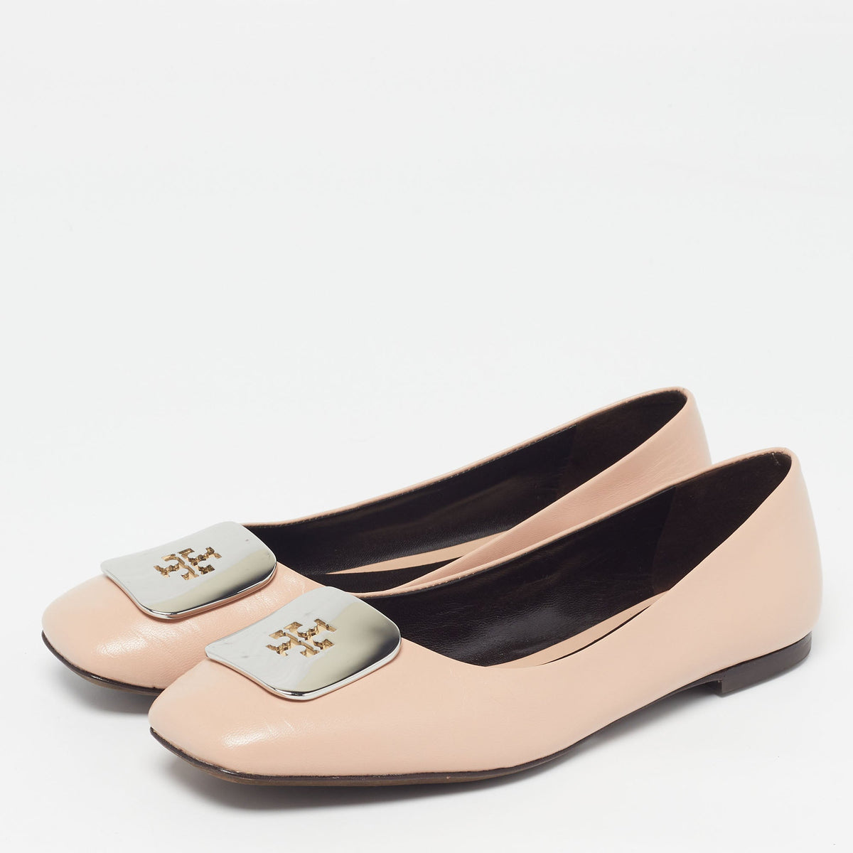Tory Burch Georgia Size 38 Beige Leather Ballet Flats