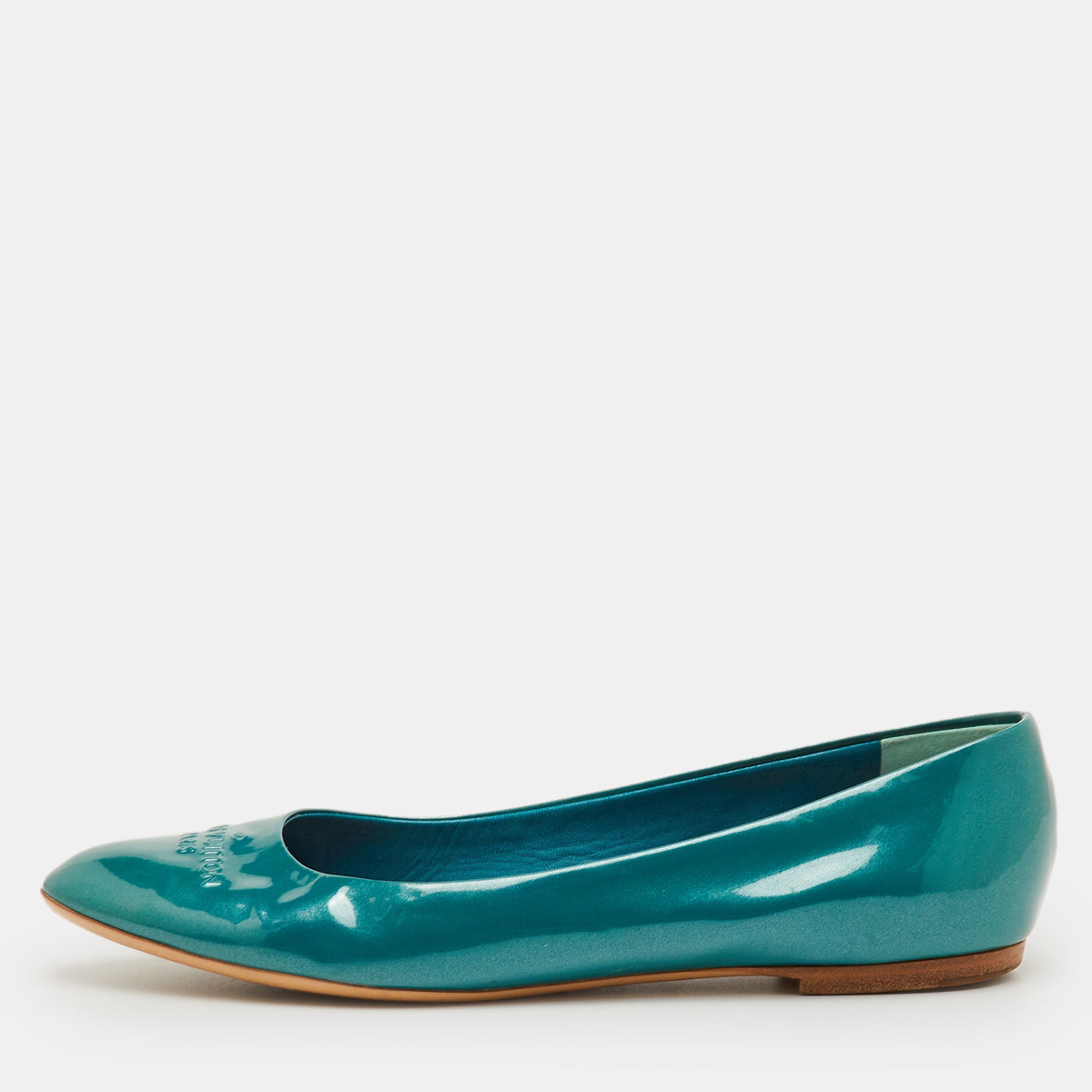 Louis Vuitton Size 39 Blue Patent Leather Ballet Flats