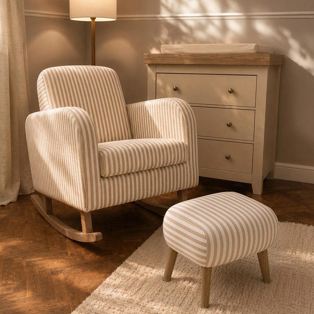 CuddleCo Etta Footstool - Beach Stripe