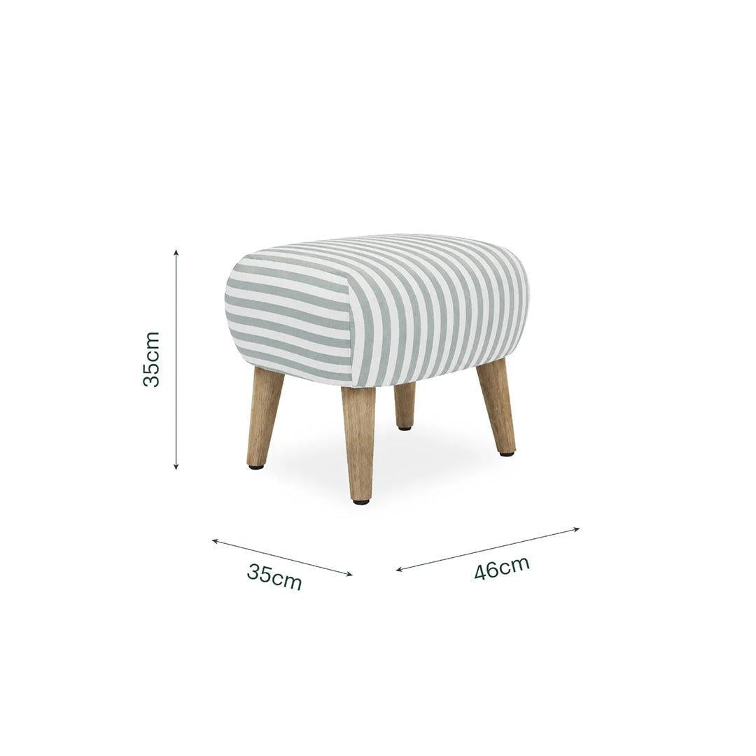CuddleCo Etta Footstool - Sea Salt Stripe