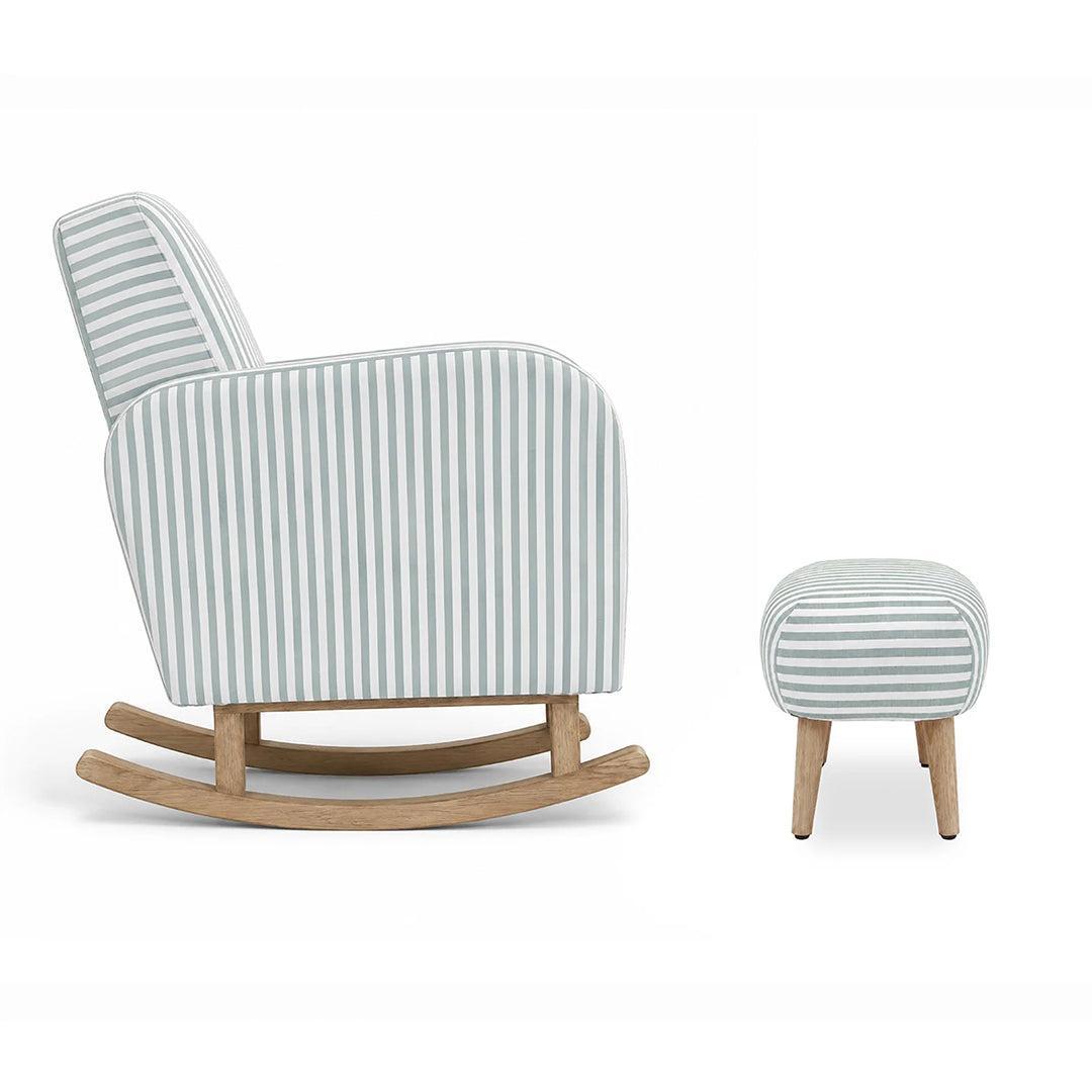 CuddleCo Etta Nursing Chair & Footstool - Sea Salt Stripe