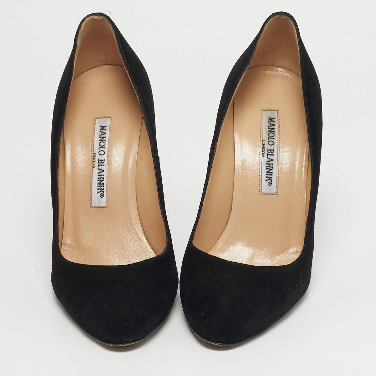 Manolo Blahnik Putre Size 36.5 Black Suede Pumps