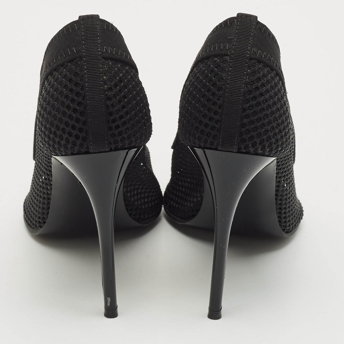 Stella McCartney Black Knit Mesh Pointed Toe Pumps Size 36