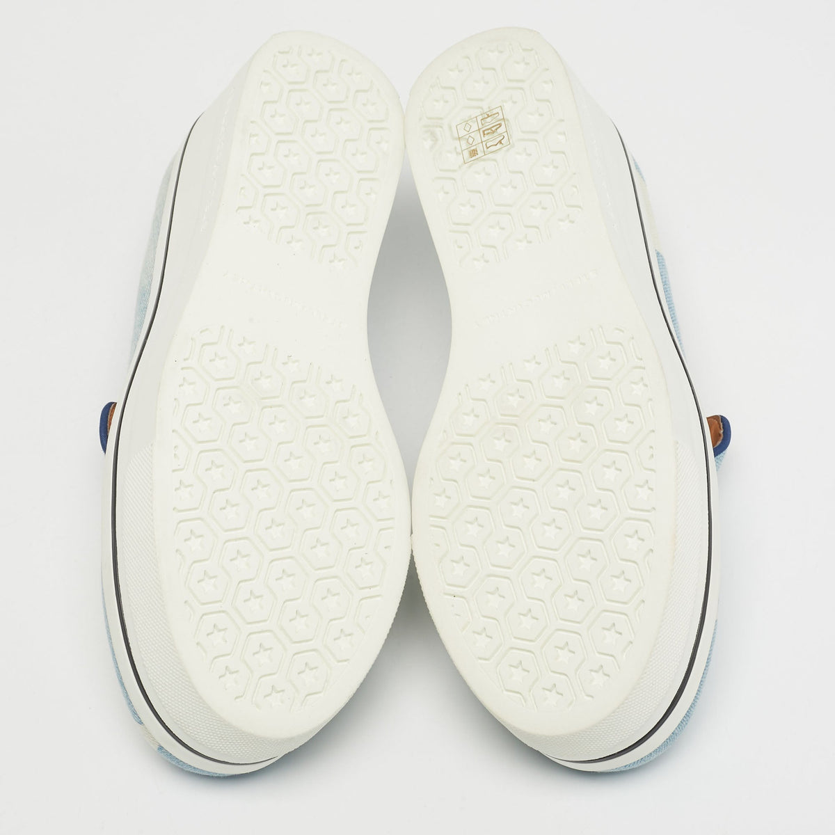 Stella McCartney Blue/Cream Denim Binx Slip On Sneakers Size 36