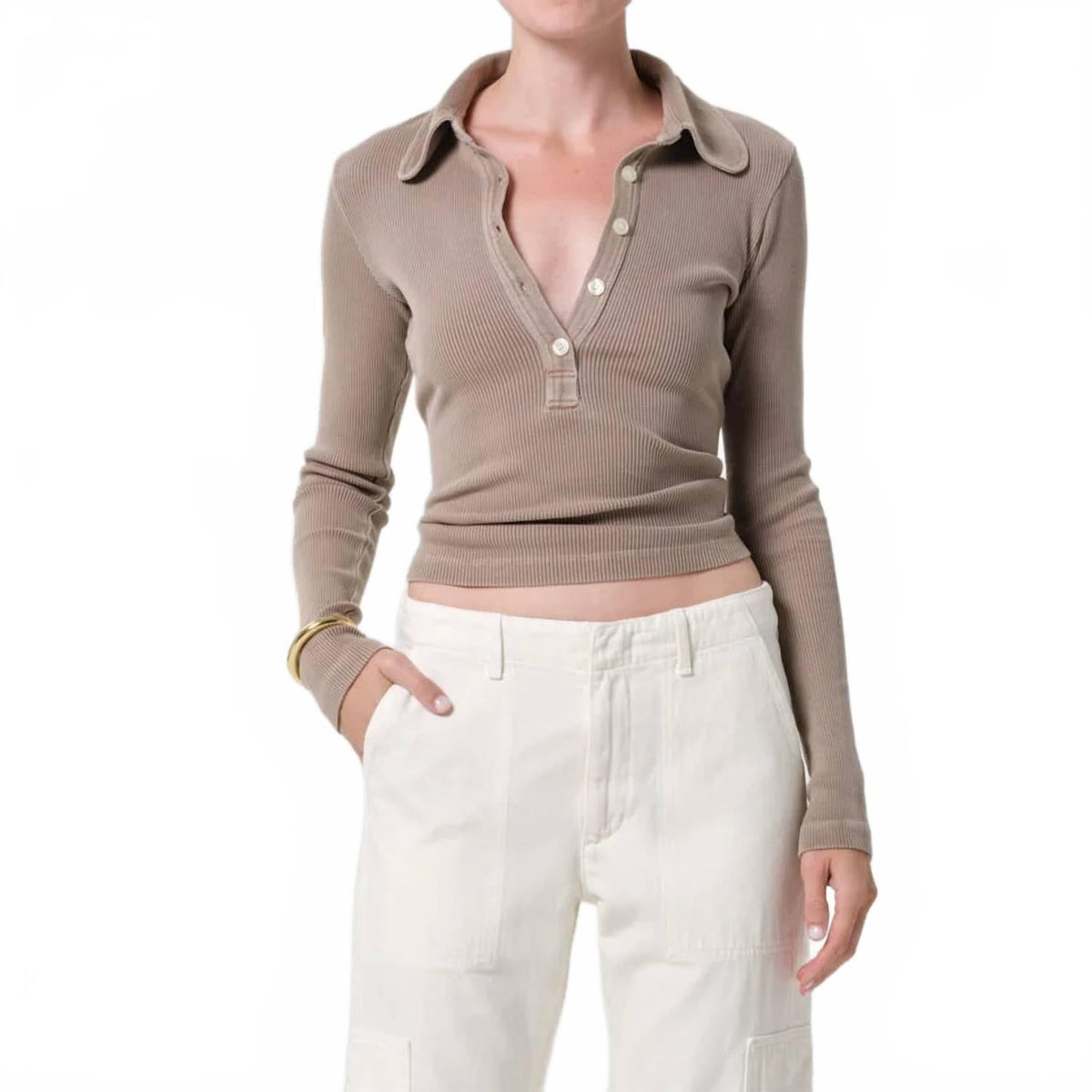 Brea 60's Polo Shirt In Sand Atlas