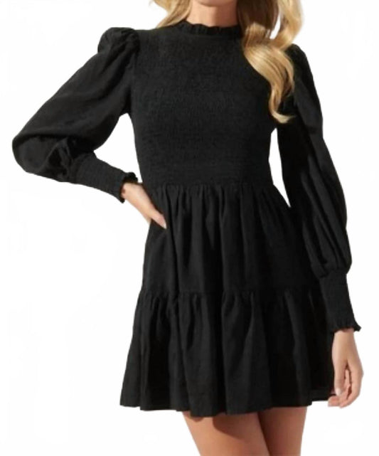 Elizabeth Smocked Dress In Black