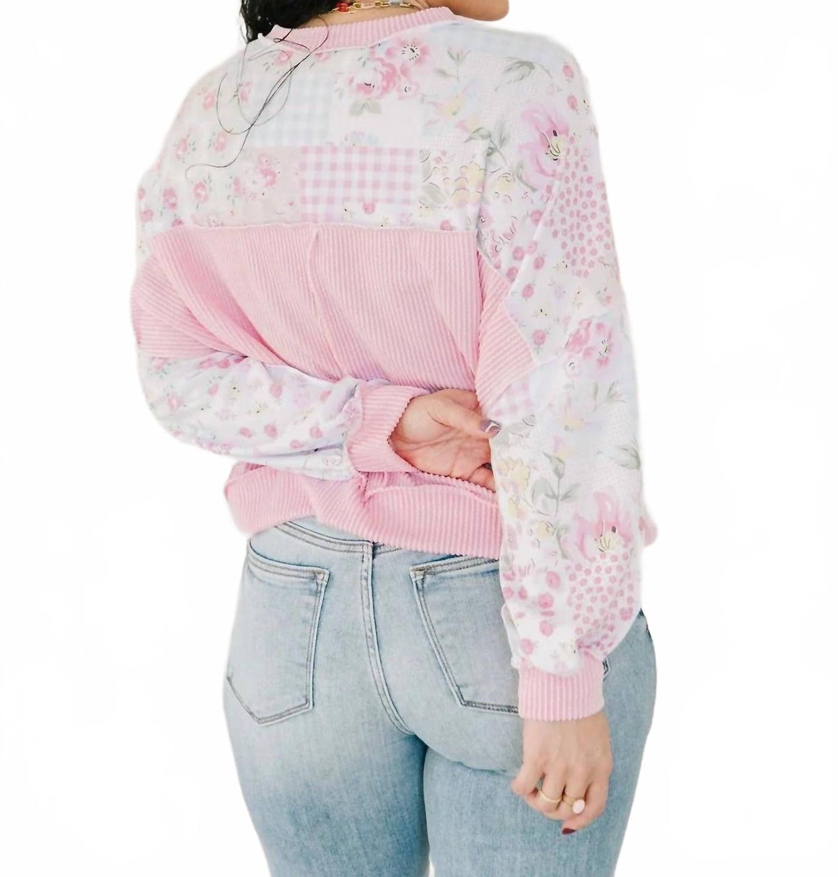 Kambrie Long Sleeve Top In Pink