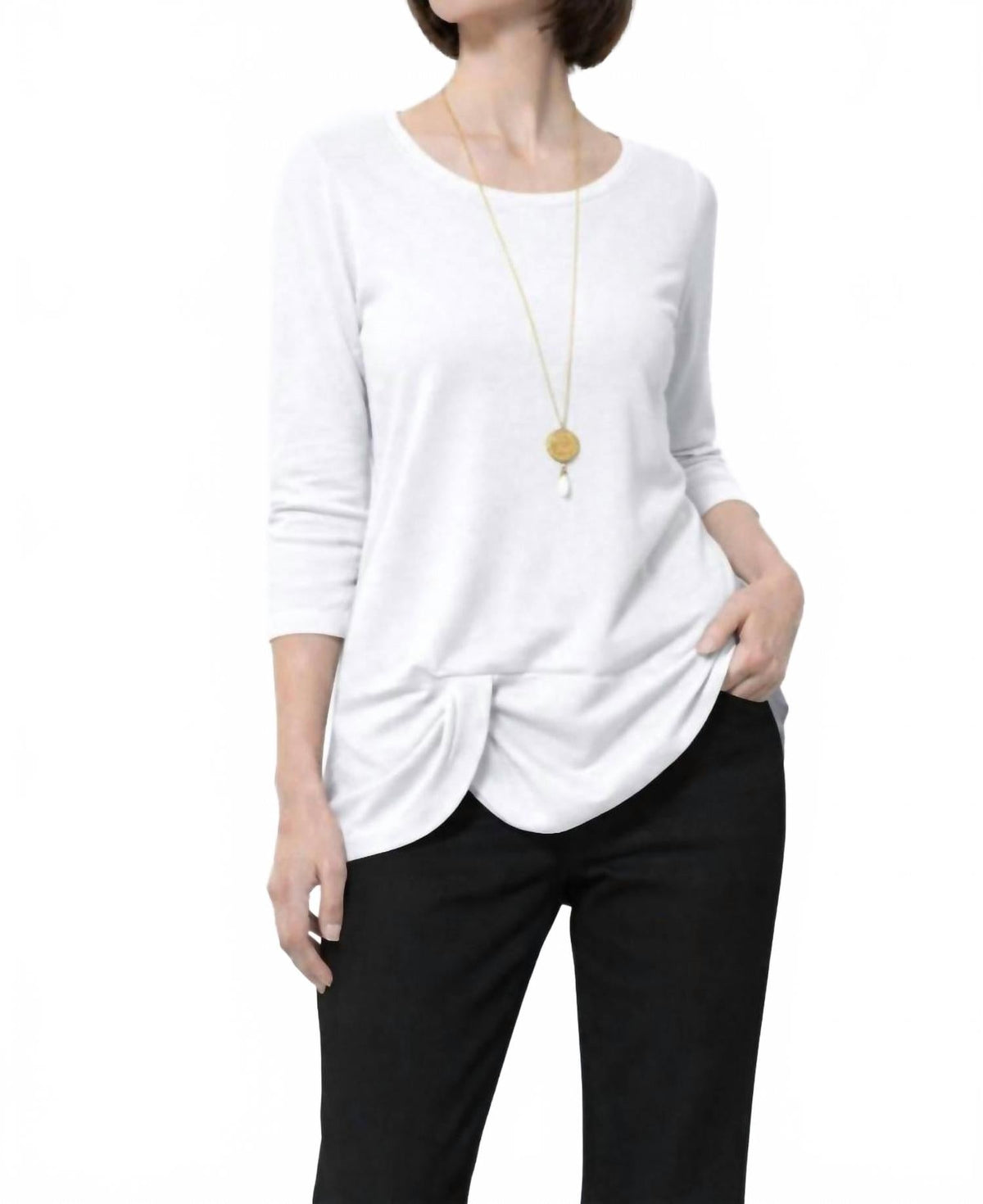 Faro Knot Tunic In White