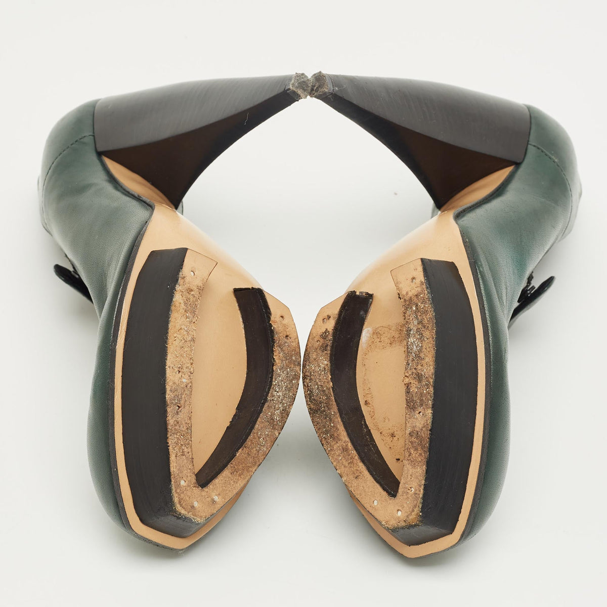 Chloe Green Leather Booties Size 37