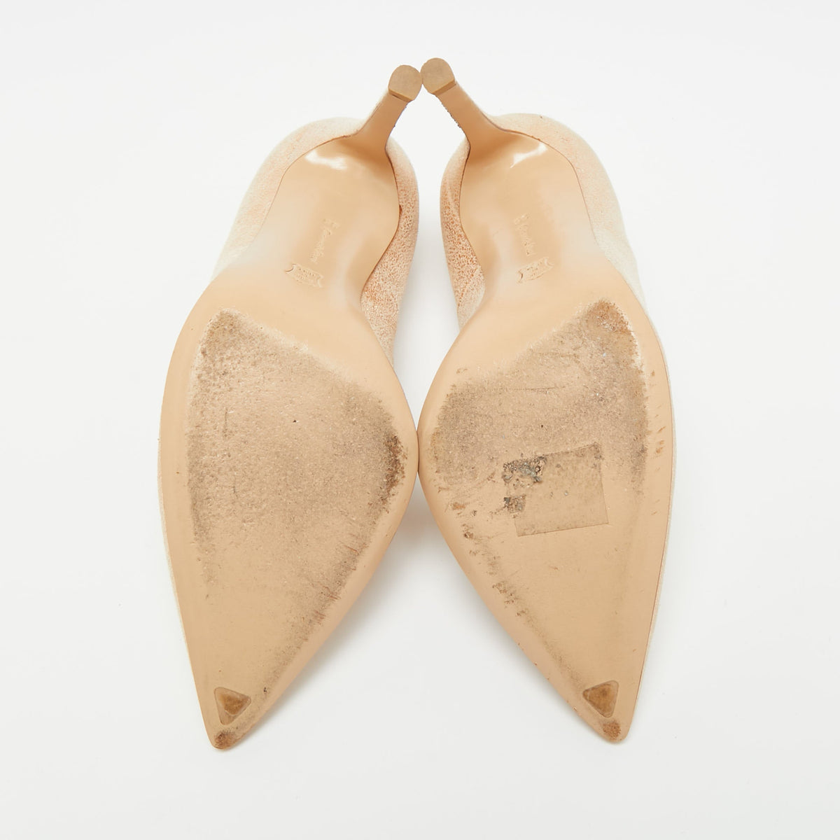 Gianvito Rossi Metallic Gold Suede Pointed Toe Pumps Size 35