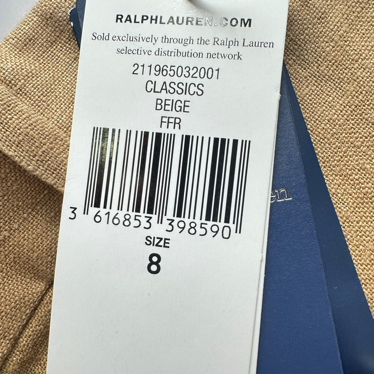 Ralph Lauren Chino Shorts in Tan Linen