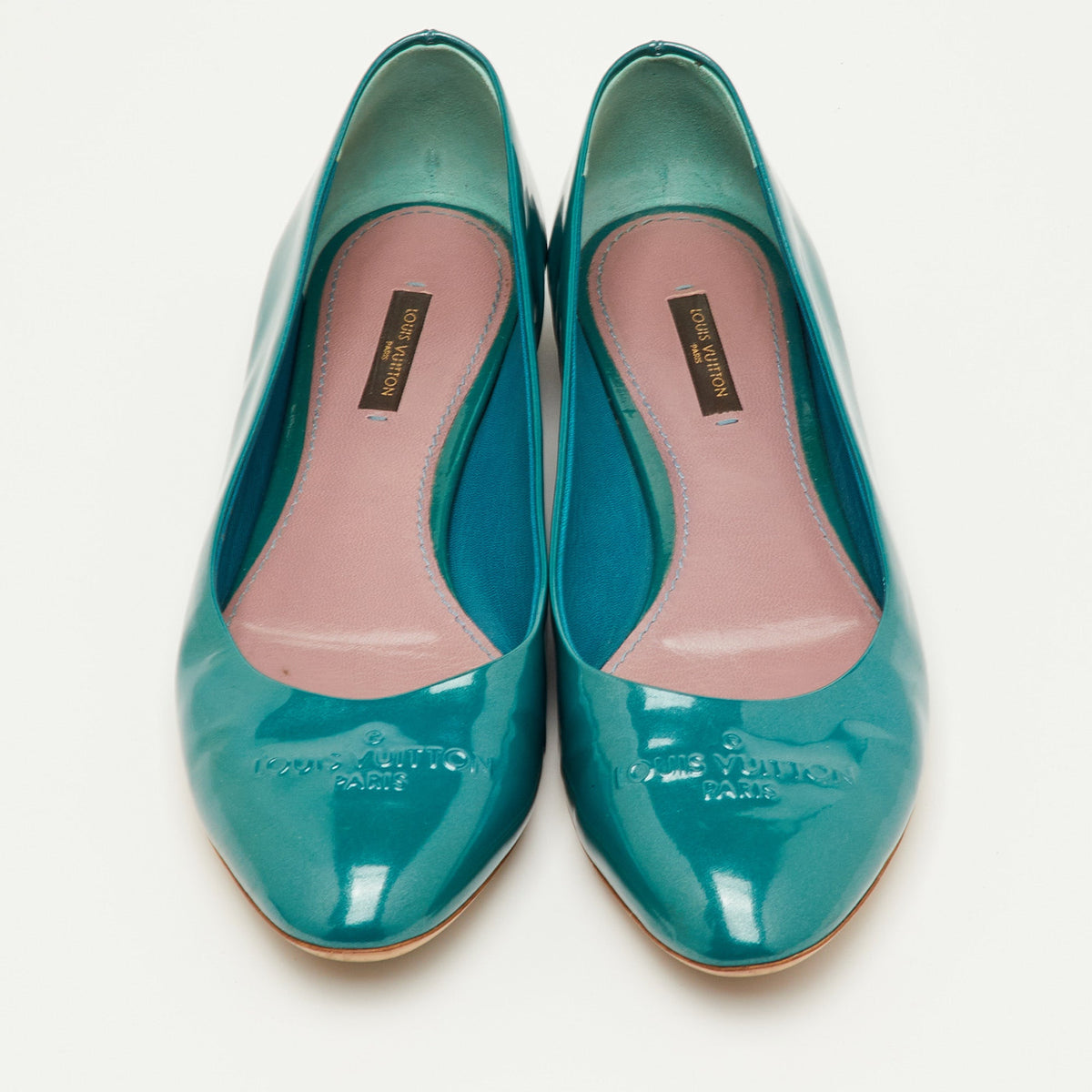 Louis Vuitton Size 39 Blue Patent Leather Ballet Flats