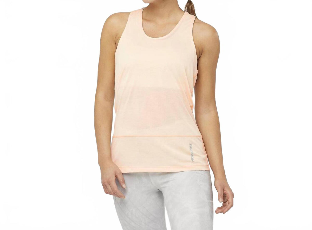 Cross Run Tank In Cream Tan