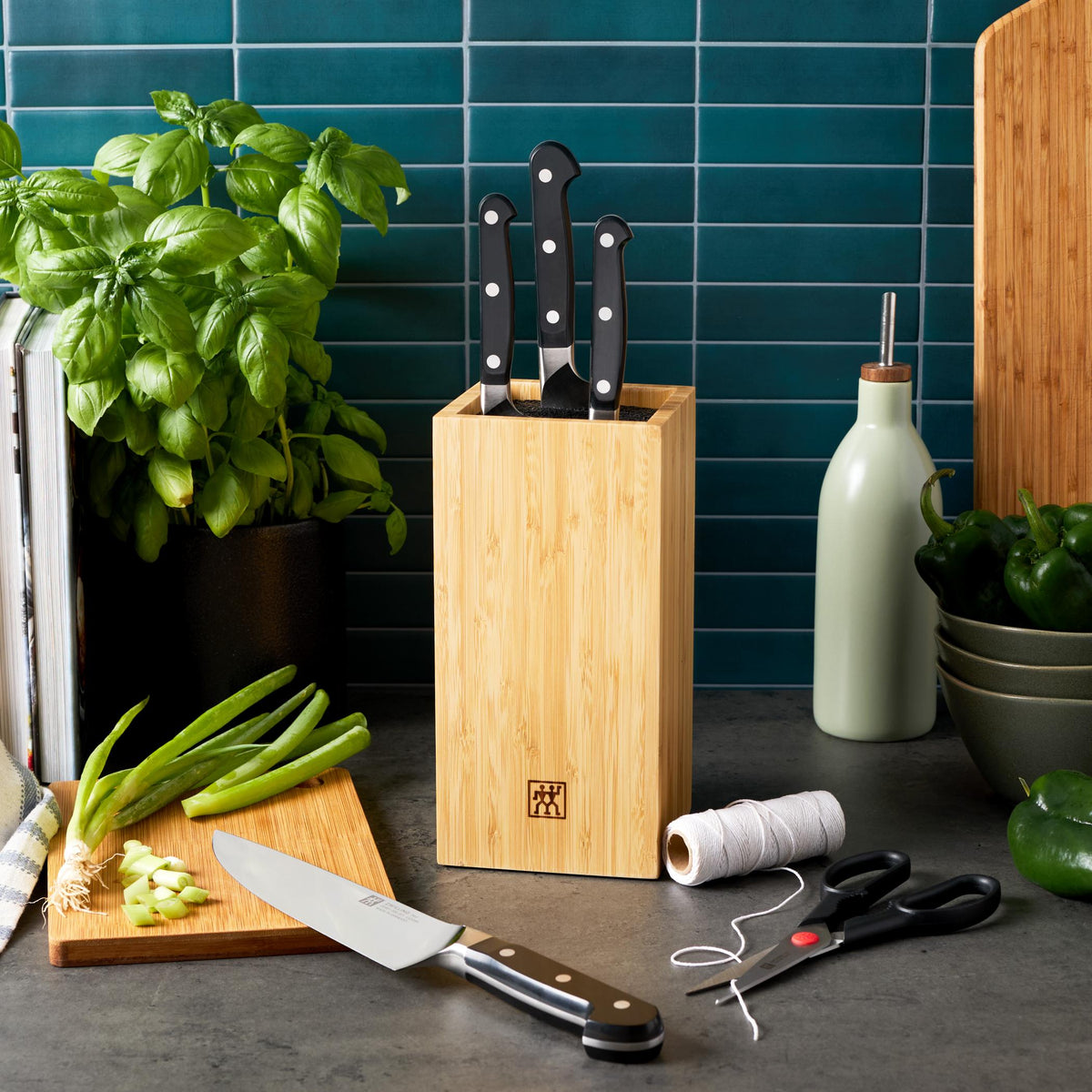 ZWILLING Pro 6-pc Knife Block Set - Bamboo Bristle