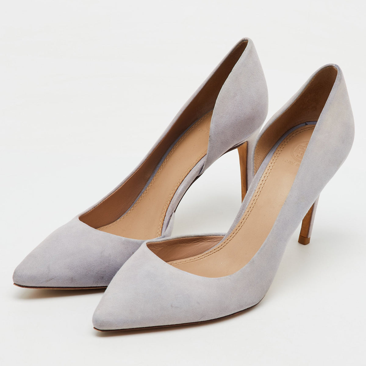 Tory Burch Light Lilac Suede Pointed Toe D'orsay Pumps Size 40