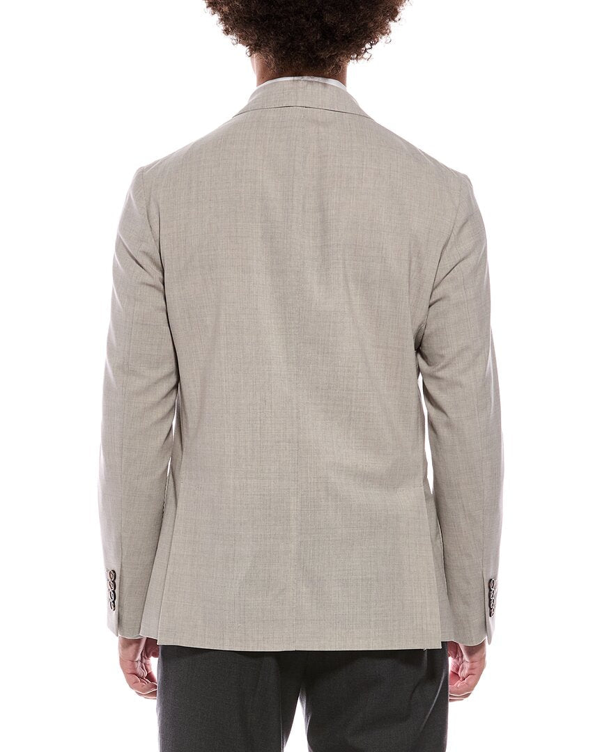 Eleventy Double-Breasted Wool-Blend Jacket