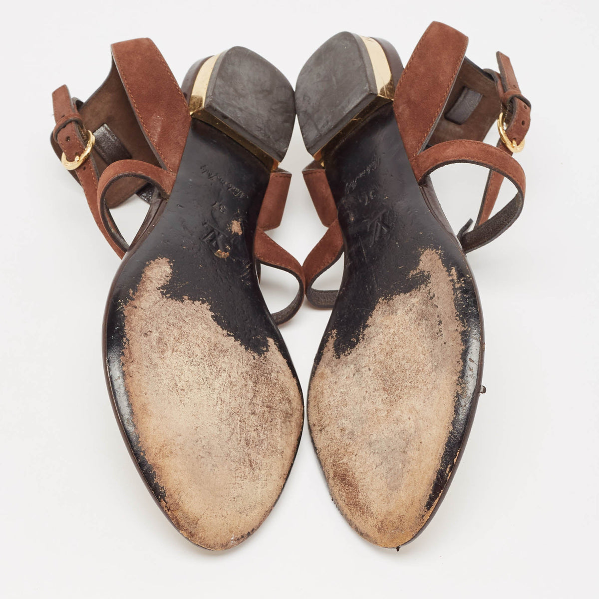 Louis Vuitton Brown Suede Thong Flat Sandals Size 37