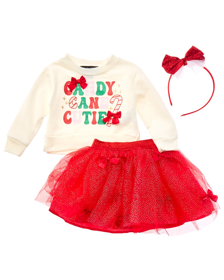 Freestyle 3pc Candy Cane Cutie Tutu Skirt Set