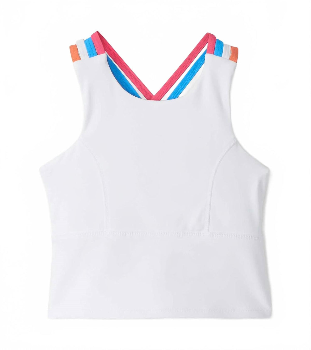 Girls Strappy Tank Top In White