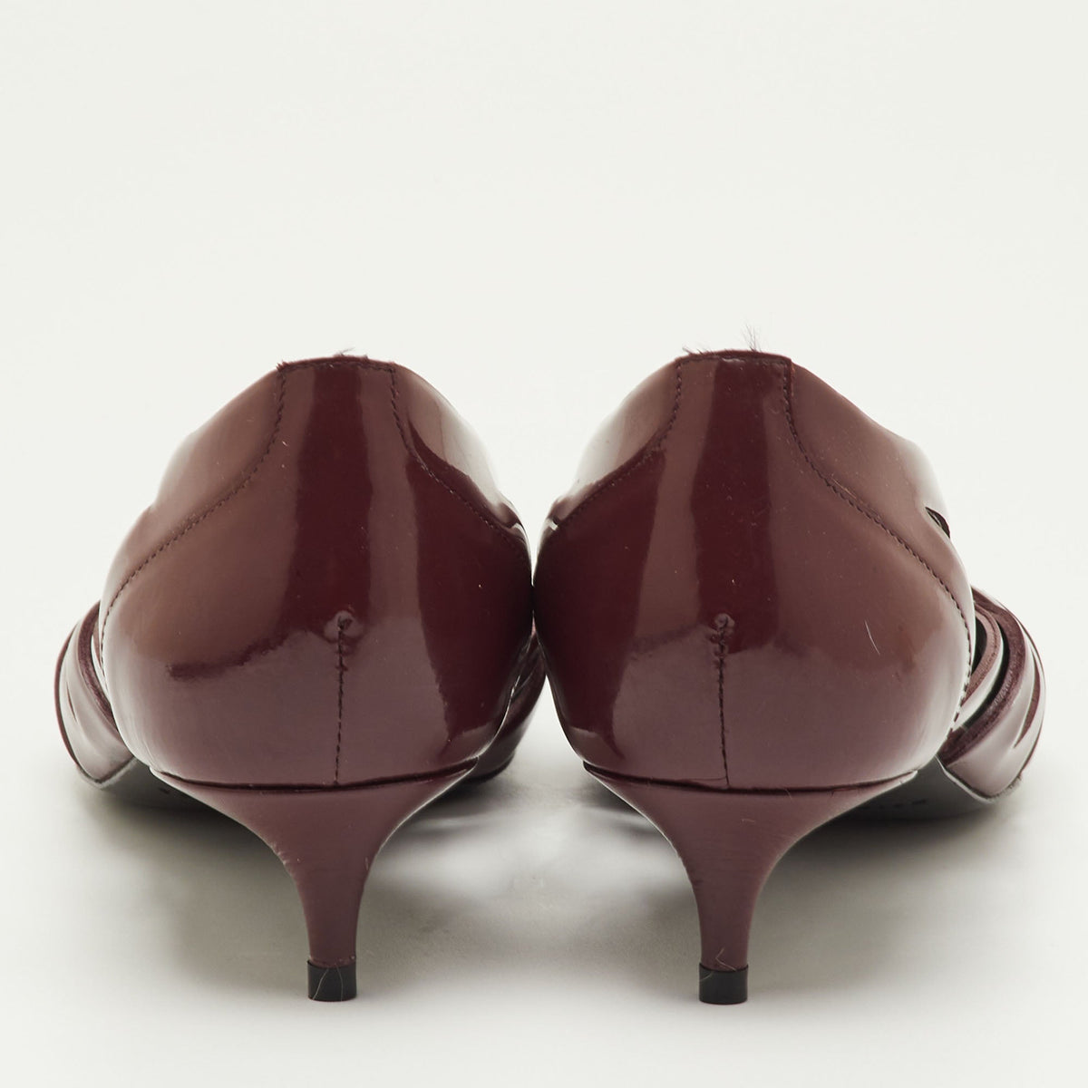 Balenciaga Size 37 Burgundy Patent Leather Pumps