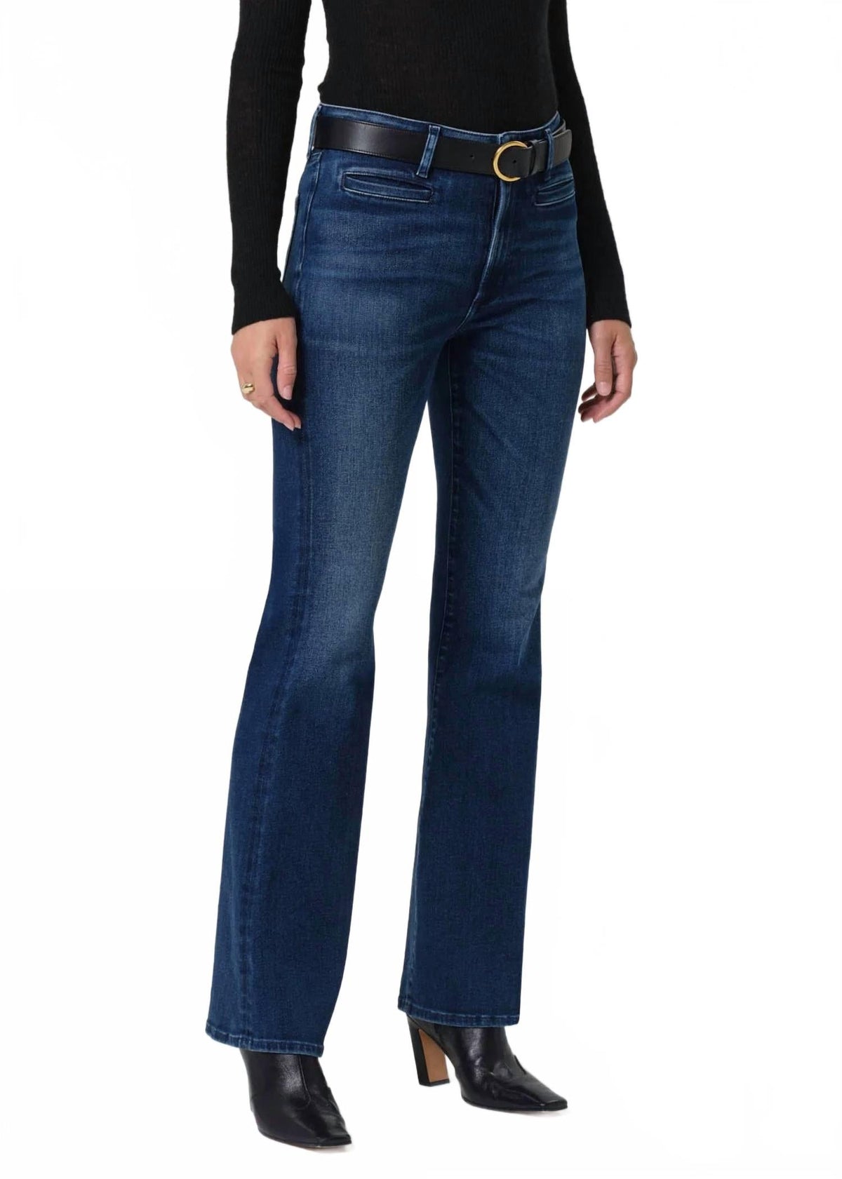 Lilah Flare Welt Pocket Jean In Marvita