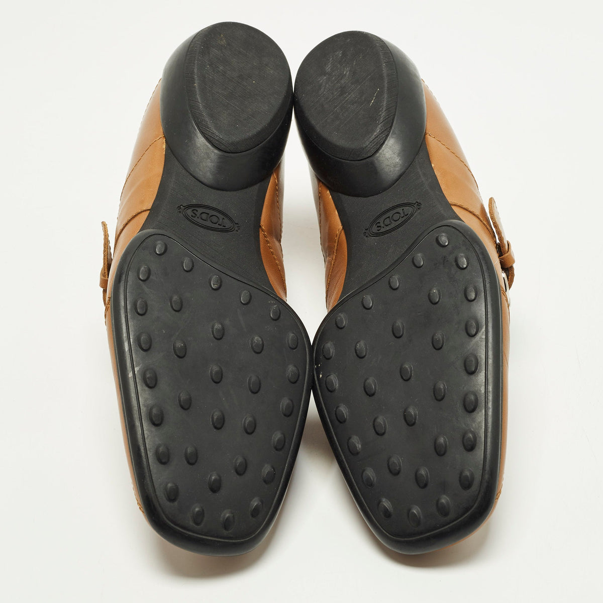 Tod's Size 39 Tan Leather Monk Strap Loafers