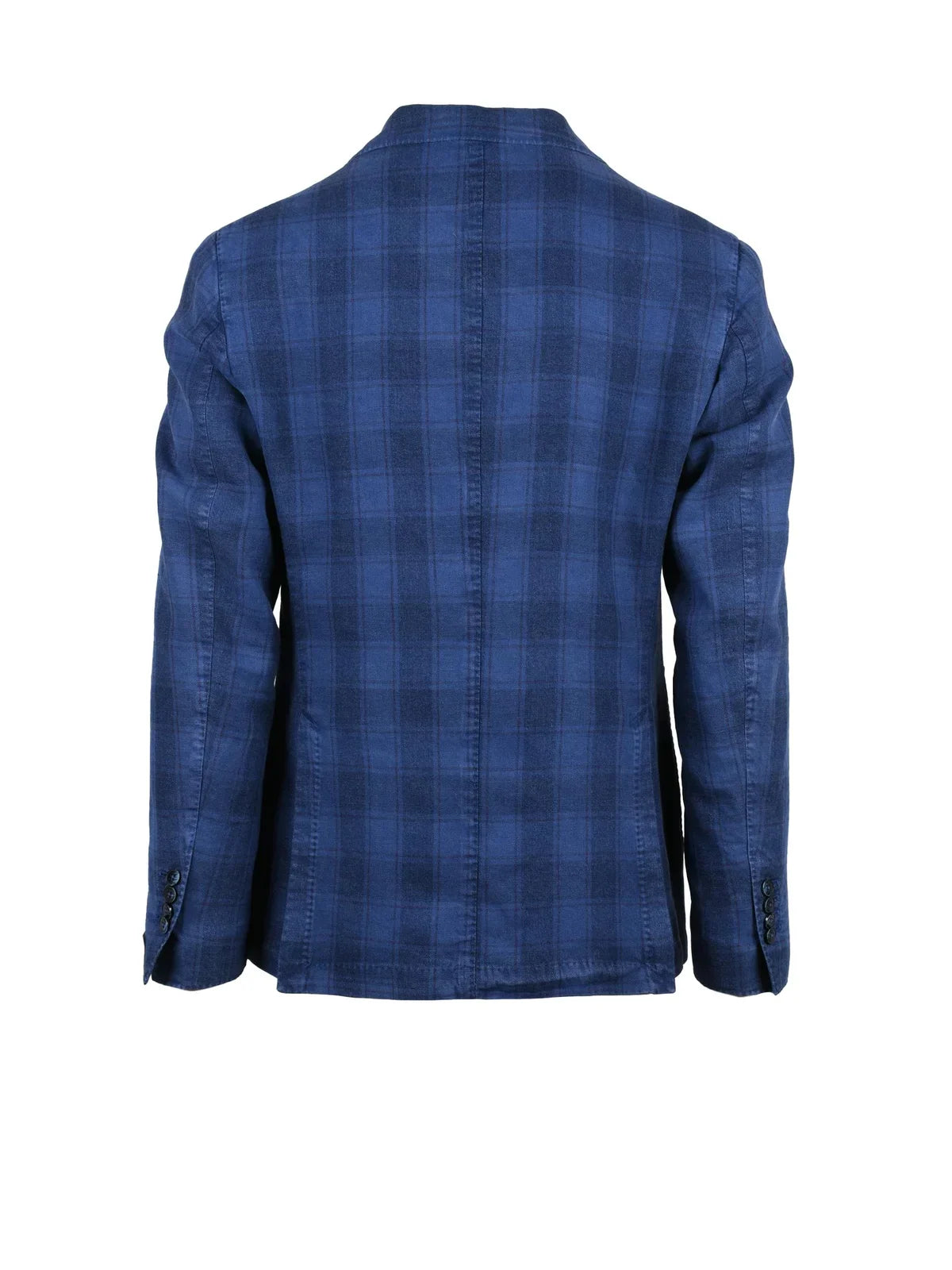 Light Blue Linen Cotton Rounded Blazer