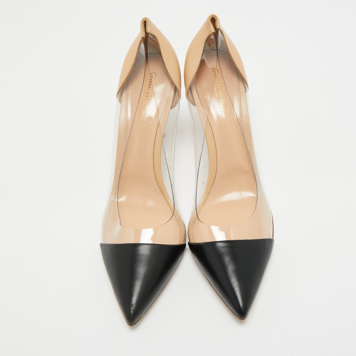 Gianvito Rossi Two Tone Patent Leather and PVC Plexi Pumps Size 41