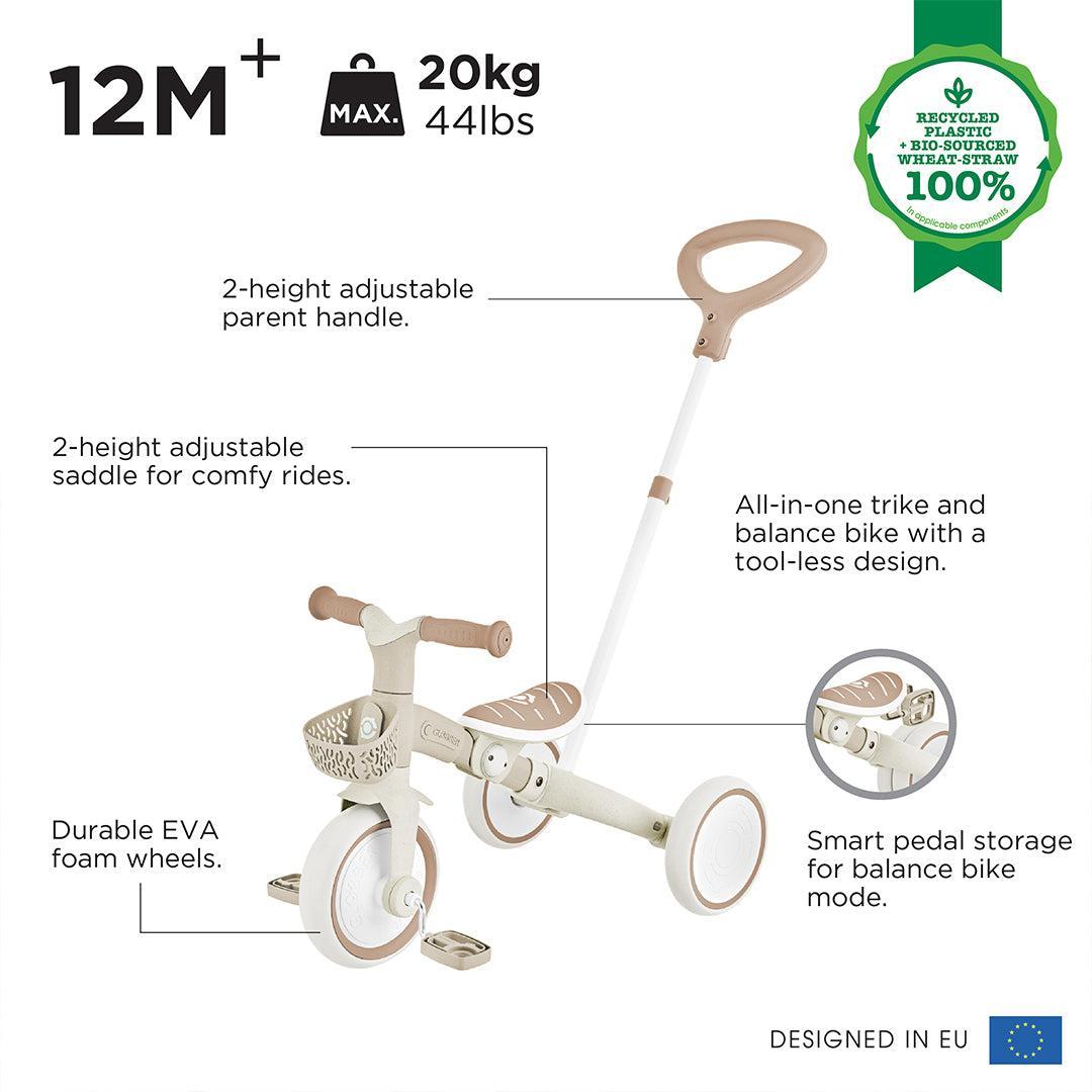 Globber Learning Trike 3 in 1 Plus Eco - Coconut